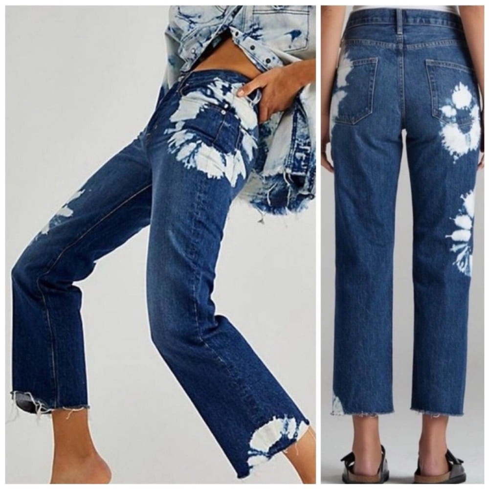 NWT Edwin Free People Kali Bleached
Vintage Straight Ankle‎ Jeans $208